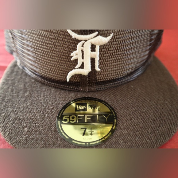 New Era x Fear of God 59FIFTY Mesh Fitted Cap Hat Brown Multiple Sizes - Picture 6 of 10